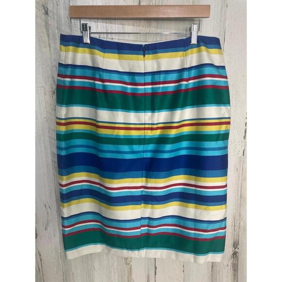 Talbots Multicolor Striped Pencil Skirt size 12 NWT Office Business Casual Work - Picture 5 of 8